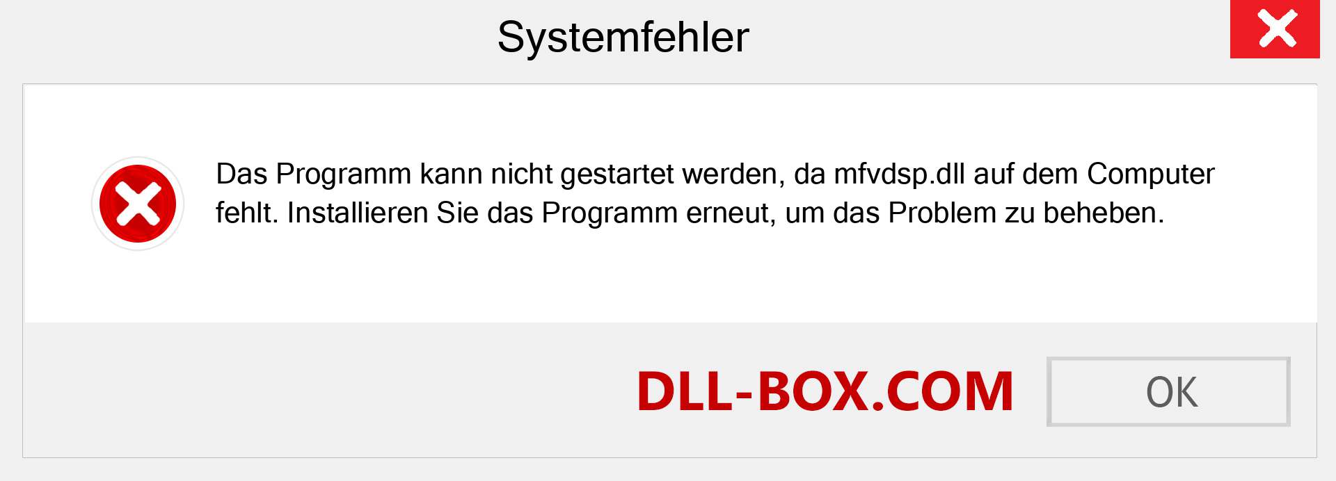 mfvdsp.dll-Datei fehlt?. Download für Windows 7, 8, 10 - Fix mfvdsp dll Missing Error unter Windows, Fotos, Bildern