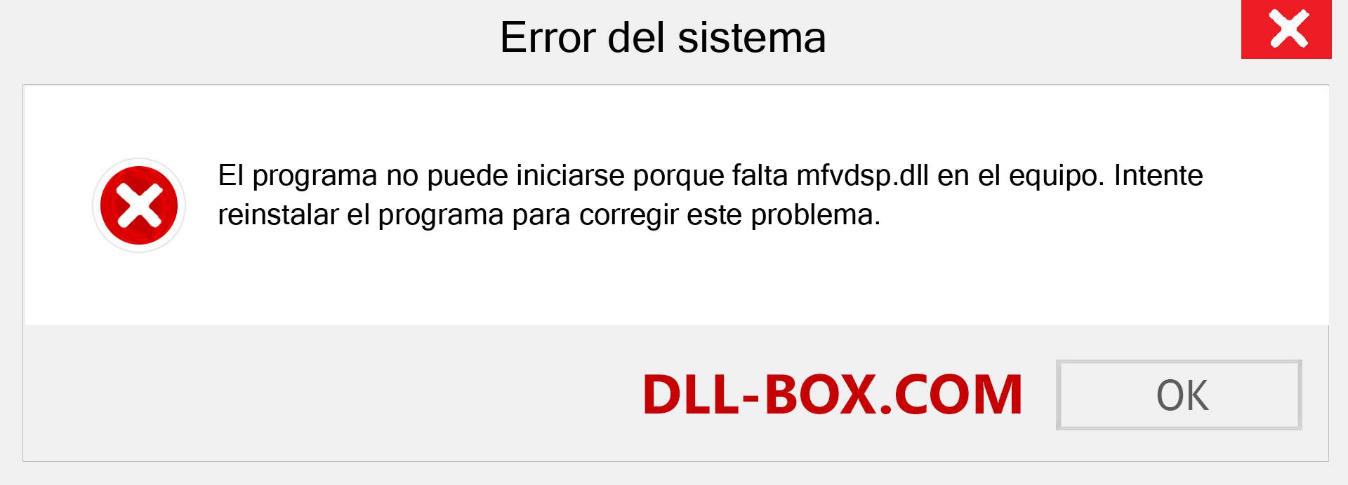 ¿Falta el archivo mfvdsp.dll ?. Descargar para Windows 7, 8, 10 - Corregir mfvdsp dll Missing Error en Windows, fotos, imágenes